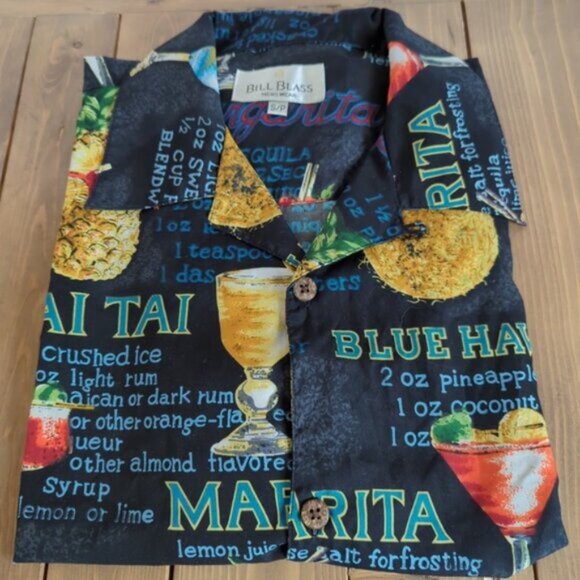 Men’s Hawaiian Summer  Cocktail Lounge Cruise Button Down Shirt - Picture 5 of 11